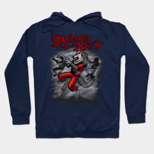 Dancing wolf and zombies scary design Hoodie